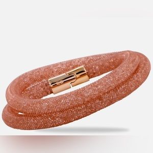 Swarovski stardust necklace and bracelet in rose